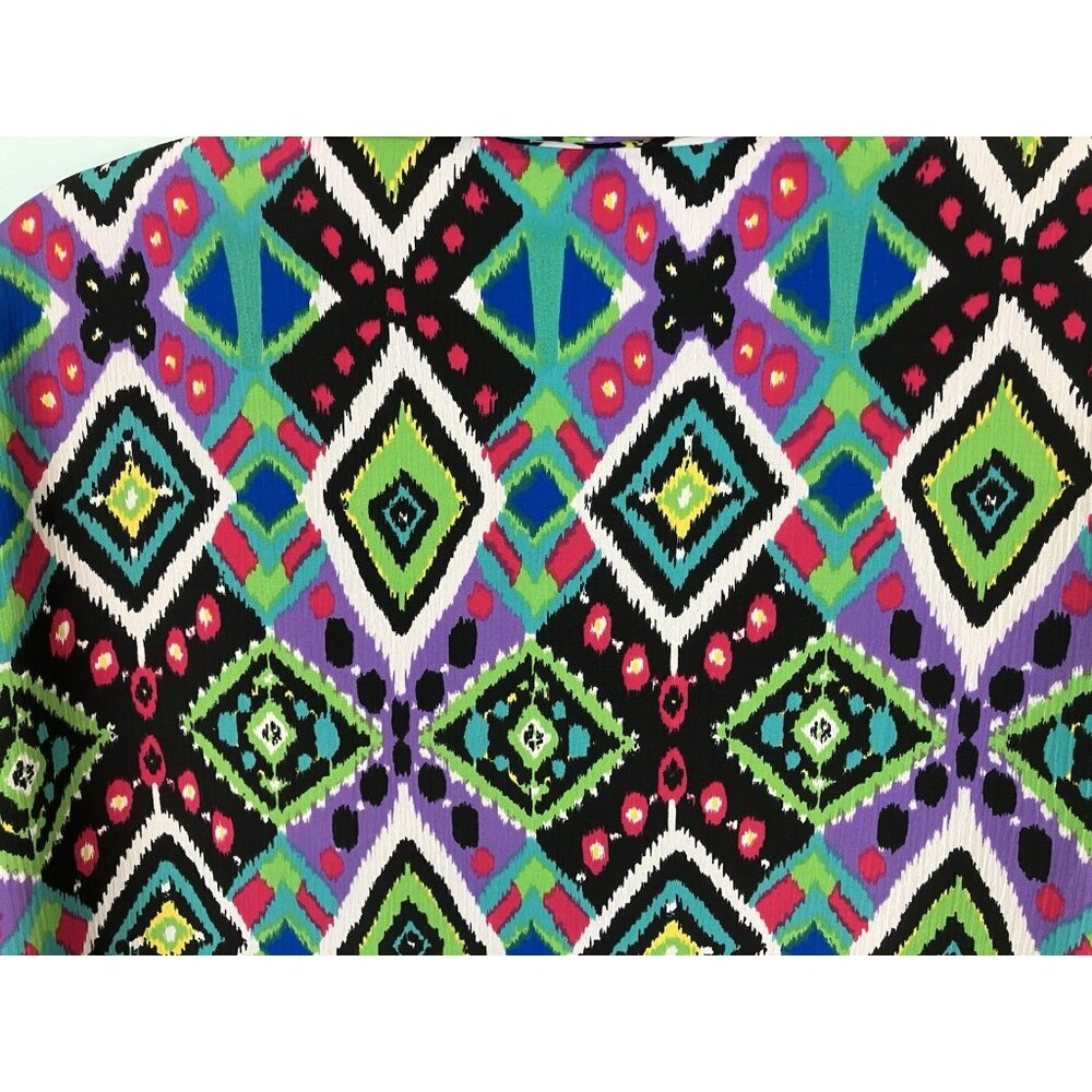 Notations Womens Button Front Blouse Attached Tan… - image 8